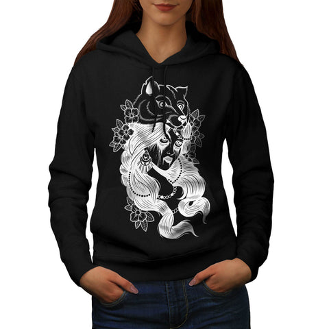 Wild Woman Head Gear Womens Hoodie