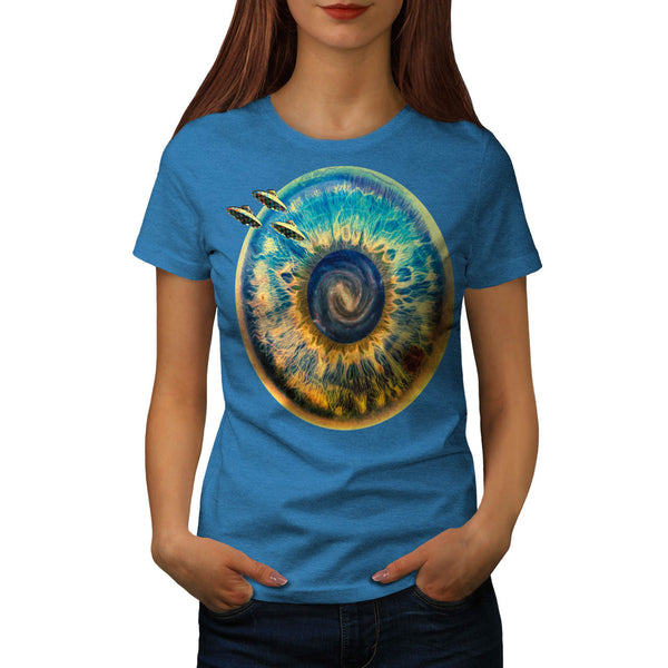 Alien UFO Invasion Womens T-Shirt
