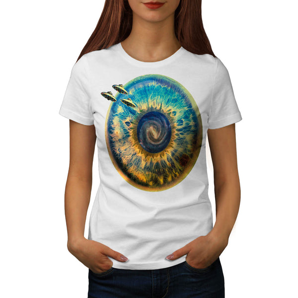 Alien UFO Invasion Womens T-Shirt