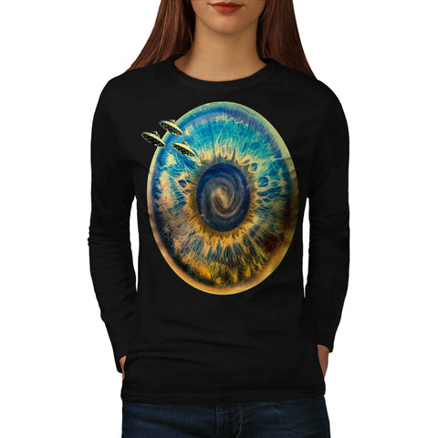 Alien UFO Invasion Womens Long Sleeve T-Shirt