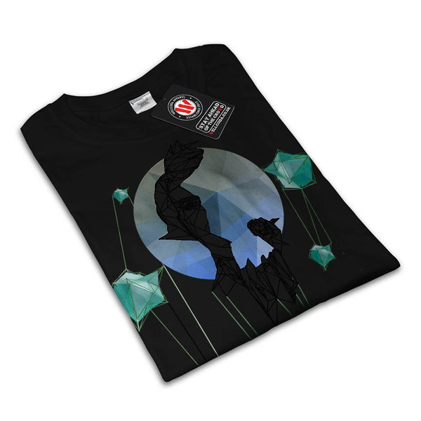 Moon Crazy Fun Print Womens T-Shirt