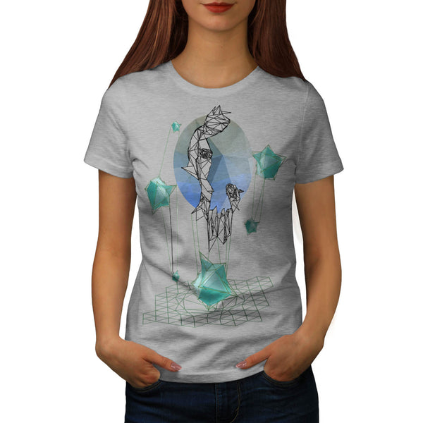 Moon Crazy Fun Print Womens T-Shirt