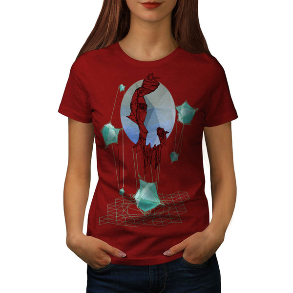 Moon Crazy Fun Print Womens T-Shirt