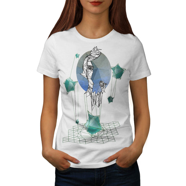 Moon Crazy Fun Print Womens T-Shirt