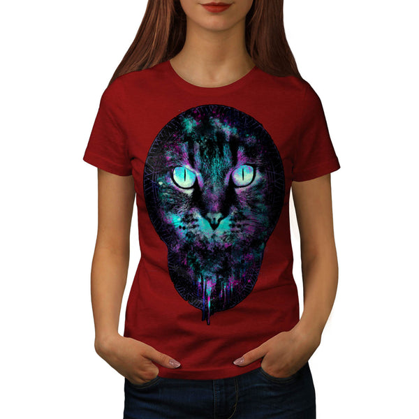 Cat Kitten Big Face Womens T-Shirt