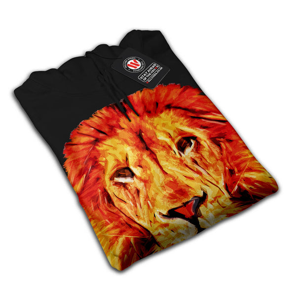 Jungle Lion Big Face Womens Hoodie