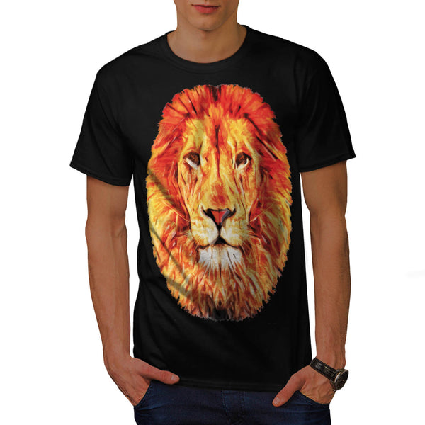 Jungle Lion Big Face Mens T-Shirt