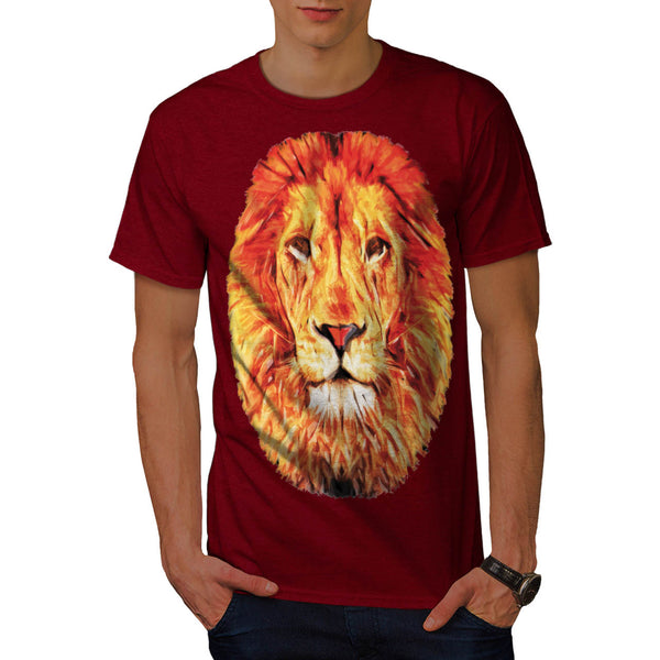 Jungle Lion Big Face Mens T-Shirt