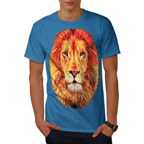 Jungle Lion Big Face Mens T-Shirt