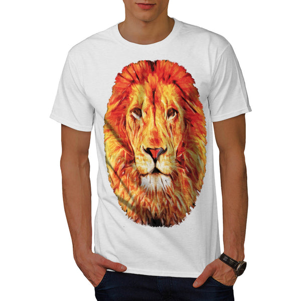 Jungle Lion Big Face Mens T-Shirt