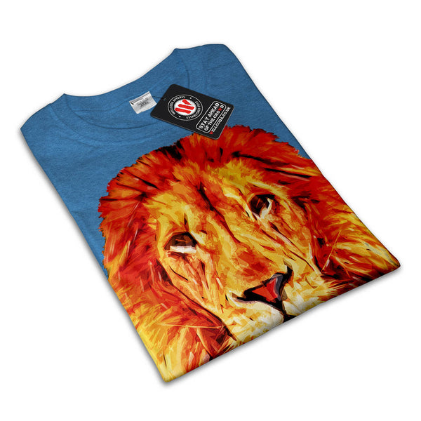 Jungle Lion Big Face Womens T-Shirt