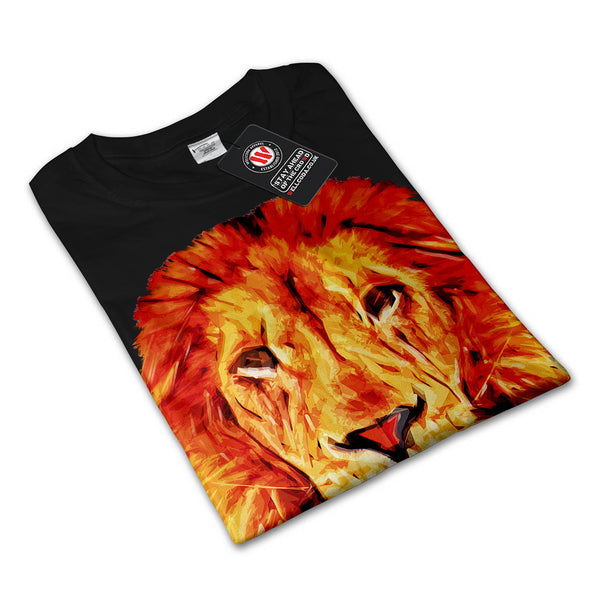 Jungle Lion Big Face Mens Long Sleeve T-Shirt