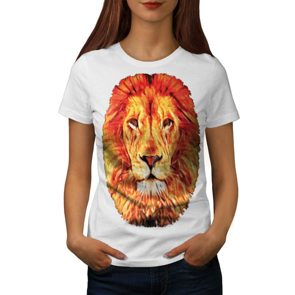 Jungle Lion Big Face Womens T-Shirt