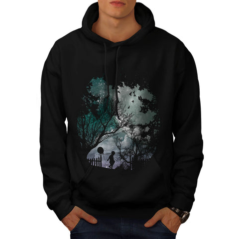 Kid Balloon Night Mens Hoodie