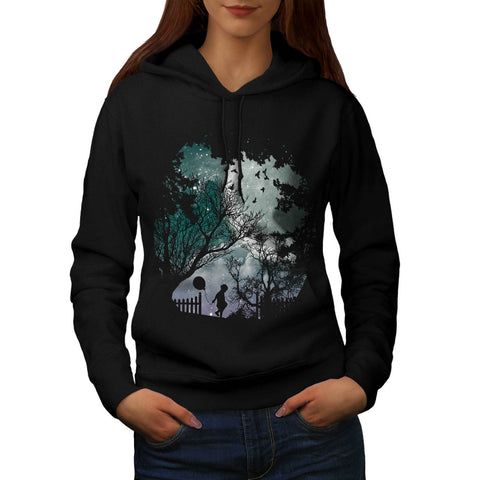 Kid Balloon Night Womens Hoodie