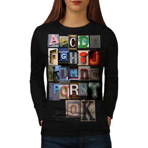 Alphabet Photograph Womens Long Sleeve T-Shirt