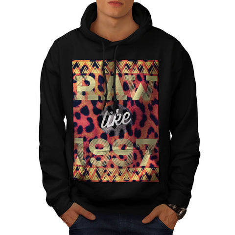 Raw Like 1997 Print Mens Hoodie