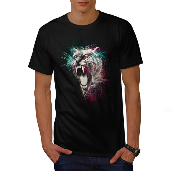 Scary Big Tiger Face Mens T-Shirt