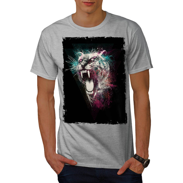 Scary Big Tiger Face Mens T-Shirt