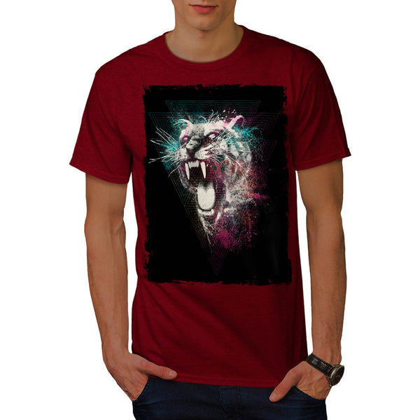 Scary Big Tiger Face Mens T-Shirt
