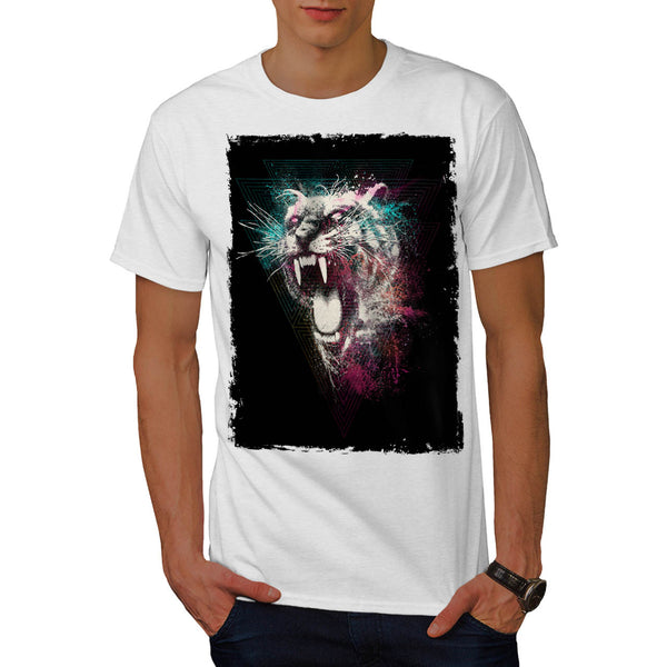 Scary Big Tiger Face Mens T-Shirt