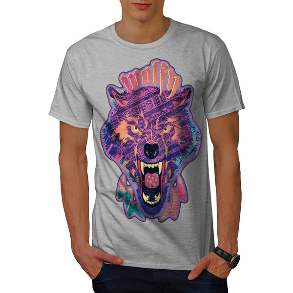 Amazing Wolf Face Mens T-Shirt