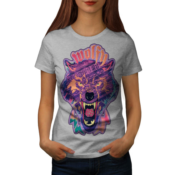 Amazing Wolf Face Womens T-Shirt