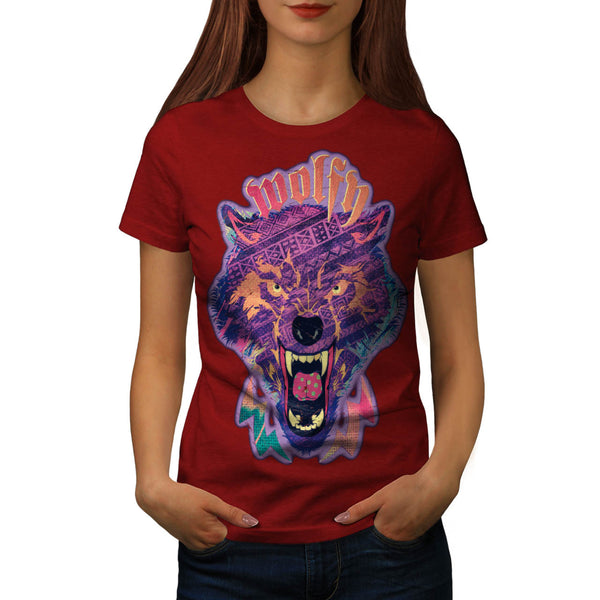 Amazing Wolf Face Womens T-Shirt