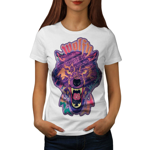 Amazing Wolf Face Womens T-Shirt