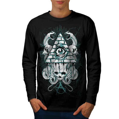 Illuminati Snake Eye Mens Long Sleeve T-Shirt