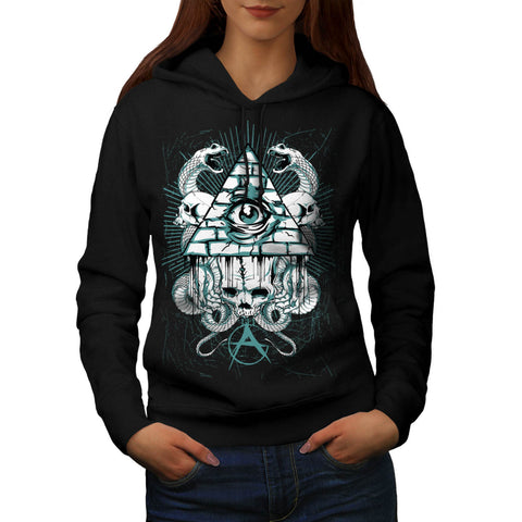 Illuminati Snake Eye Womens Hoodie