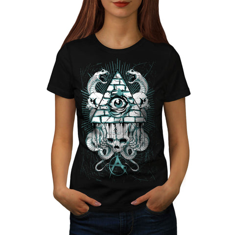 Illuminati Snake Eye Womens T-Shirt