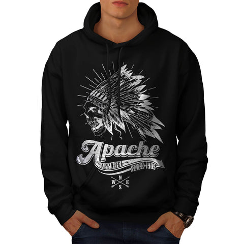Apache Apparel Skull Mens Hoodie