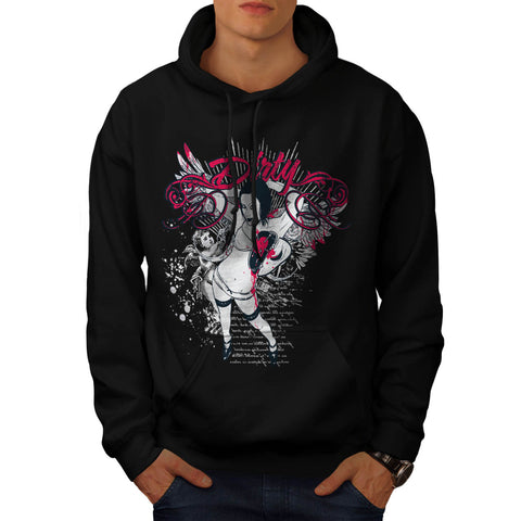 Dirty Love Heart Beat Mens Hoodie