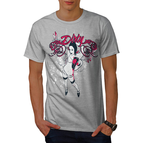 Dirty Love Heart Beat Mens T-Shirt