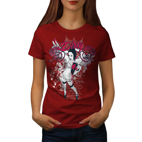 Dirty Love Heart Beat Womens T-Shirt