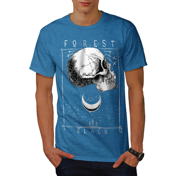 Forest Black Skull Mens T-Shirt