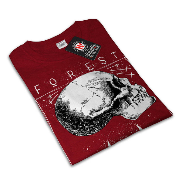 Forest Black Skull Womens T-Shirt