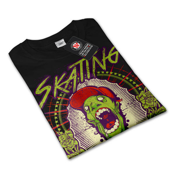 Zombie Skating Boy Mens Long Sleeve T-Shirt