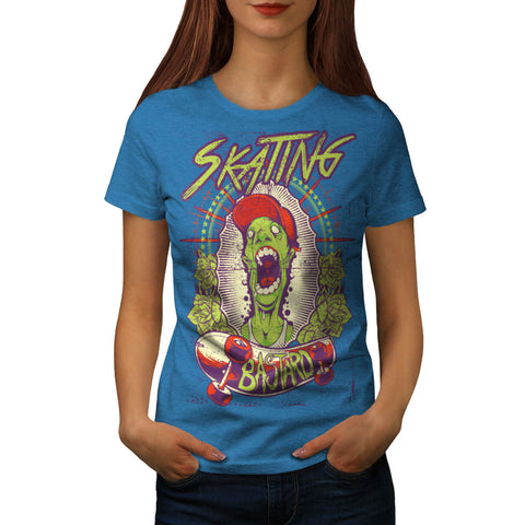 Zombie Skating Boy Womens T-Shirt