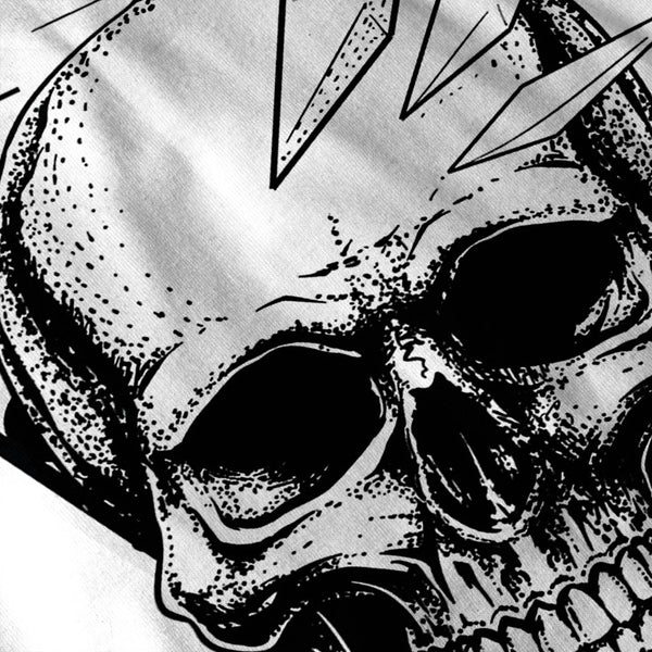 White Noise Skull Womens T-Shirt