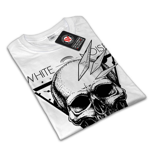 White Noise Skull Womens T-Shirt