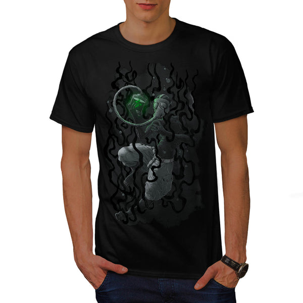 Under Water Gas Mask Mens T-Shirt