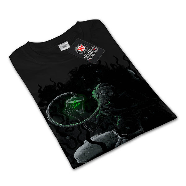 Under Water Gas Mask Womens Long Sleeve T-Shirt