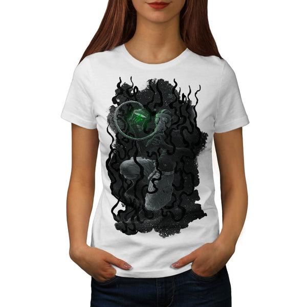 Under Water Gas Mask Womens T-Shirt