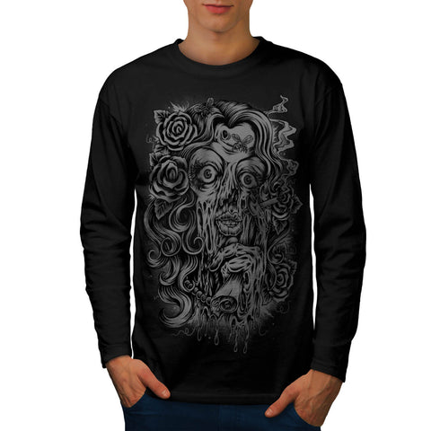 Nightmare Creep Girl Mens Long Sleeve T-Shirt