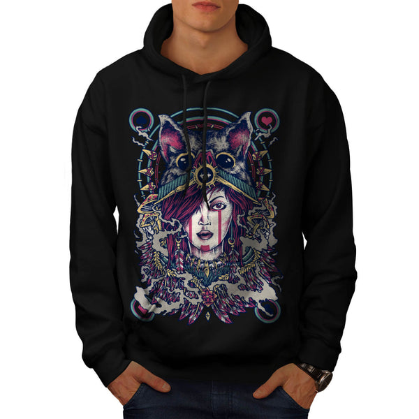 Lady Playing Card Mens Hoodie