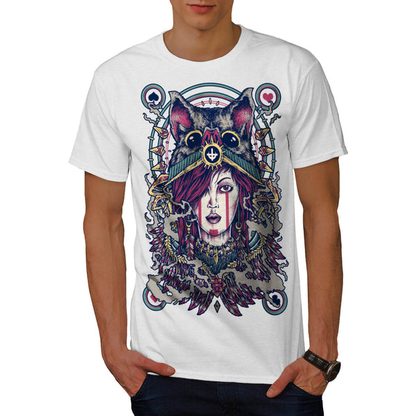 Lady Playing Card Mens T-Shirt