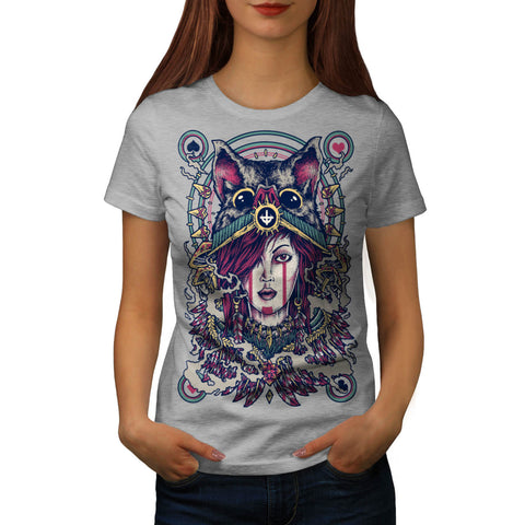 Lady Playing Card Womens T-Shirt