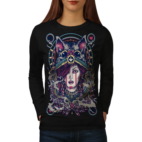 Lady Playing Card Womens Long Sleeve T-Shirt